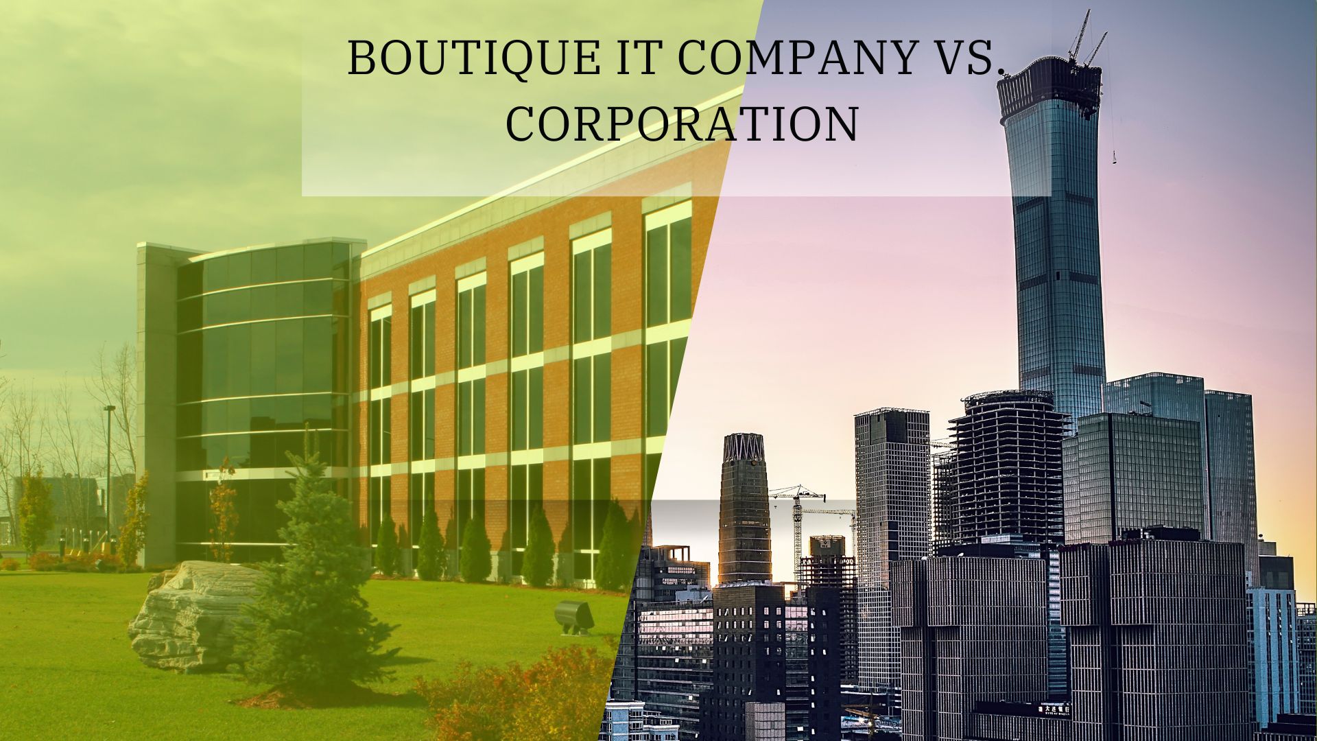 Boutique IT Company vs Corporation